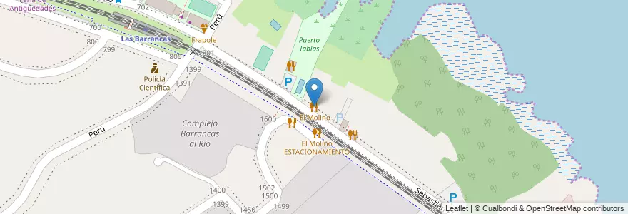 Mapa de ubicacion de EL MOLINO resto-bar en Argentinië, Partido De San Isidro, Acassuso.