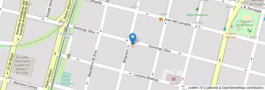 Mapa de ubicacion de El Molino en Arjantin, Santa Fe, Departamento La Capital, Santa Fe Capital, Santa Fe.