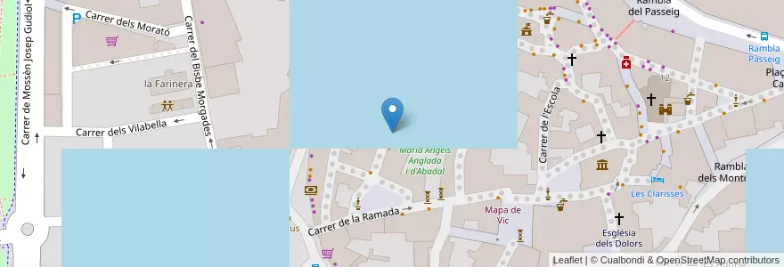 Mapa de ubicacion de el Moll de la Fusta en İspanya, Catalunya, Barcelona, Osona, Vic.