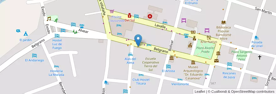 Mapa de ubicacion de El Molle en Argentine, Jujuy, Departamento Tilcara, Municipio De Tilcara.
