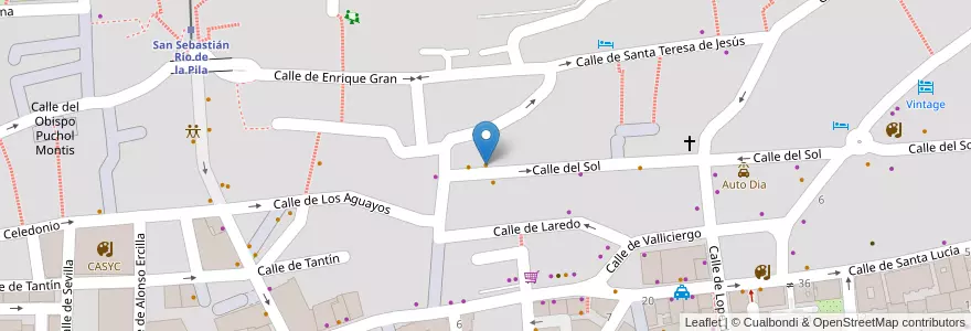 Mapa de ubicacion de El mono que chilla en Espagne, Cantabrie, Cantabria, Santander, Santander.