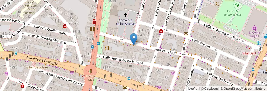 Mapa de ubicacion de El Montadito en 스페인, Castilla Y León, Salamanca, Campo De Salamanca, Salamanca.