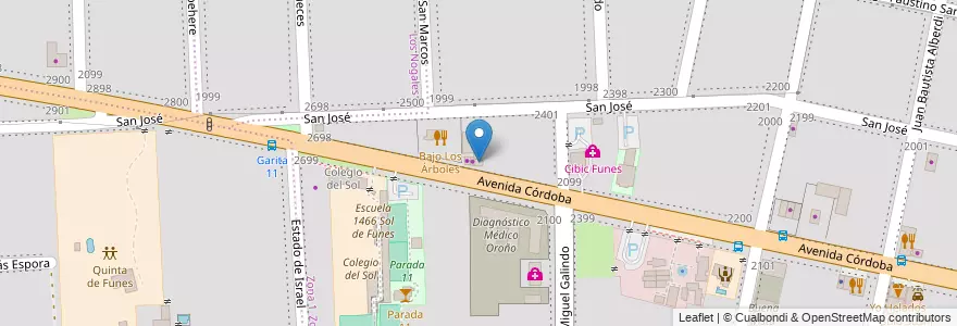 Mapa de ubicacion de El Mosqui en الأرجنتين, سانتا في, Departamento Rosario, Municipio De Funes, Funes.