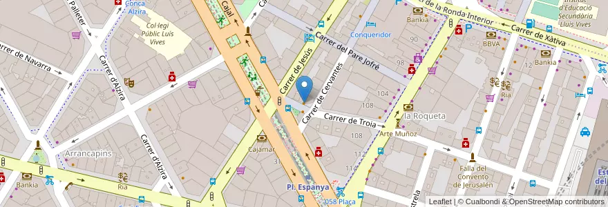 Mapa de ubicacion de El Mosset en スペイン, バレンシア州, València / Valencia, Comarca De València, València.