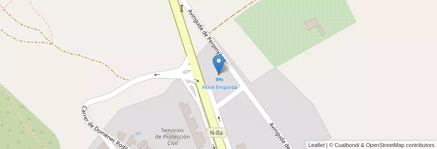 Mapa de ubicacion de El Motel en İspanya, Catalunya, Girona, Alt Empordà, Figueres.