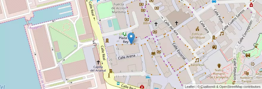 Mapa de ubicacion de El Muelle en Spanje, Murcia, Murcia, Campo De Cartagena Y Mar Menor.