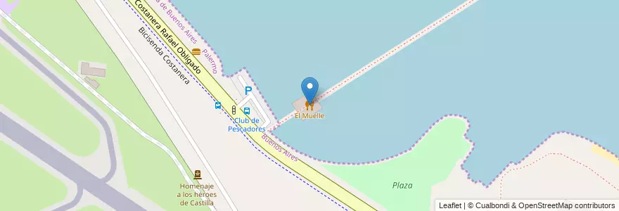 Mapa de ubicacion de El Muelle, Palermo en Arjantin, Comuna 14.