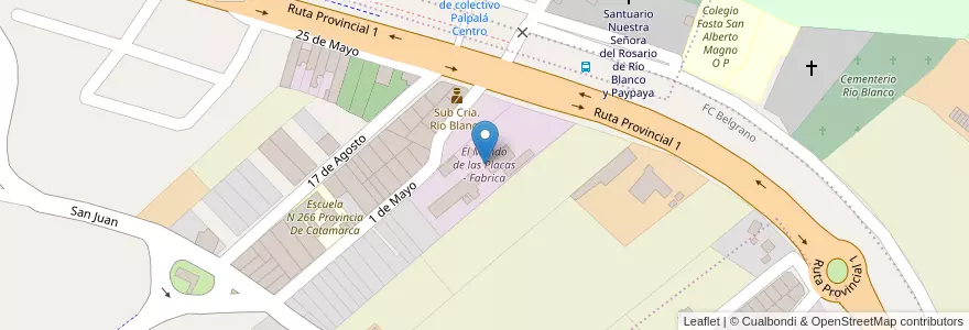 Mapa de ubicacion de El Mundo de las Placas - Fabrica en Argentine, Jujuy, Departamento Palpalá, Municipio De Palpalá.