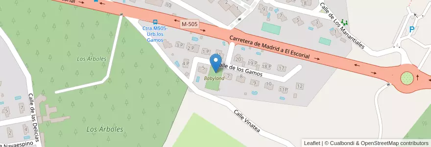Mapa de ubicacion de El Mundo De Los Niños en 西班牙, Comunidad De Madrid, Comunidad De Madrid, Cuenca Del Guadarrama, Galapagar.