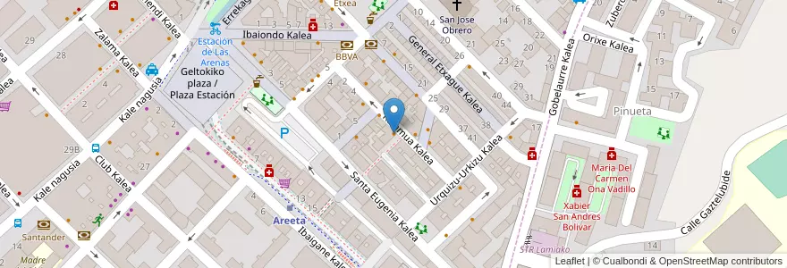 Mapa de ubicacion de El museo en 西班牙, 巴斯克, 比斯开, Bilboaldea, Getxo.