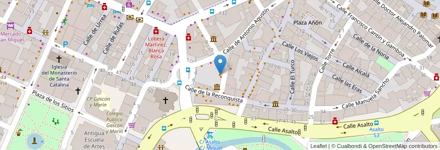 Mapa de ubicacion de El museo de la tortilla en إسبانيا, أرغون, سرقسطة, Zaragoza, سرقسطة.