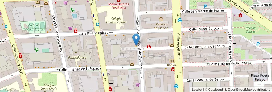 Mapa de ubicacion de El Nido Bar en スペイン, ムルシア州, ムルシア州, Campo De Cartagena Y Mar Menor, Cartagena.