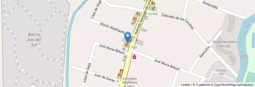 Mapa de ubicacion de El Noble en Arjantin, Buenos Aires, Partido De Tigre, Tigre.