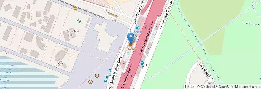 Mapa de ubicacion de El Noble en Argentinië, Buenos Aires, Comuna 12, Partido De Vicente López, Vicente López.