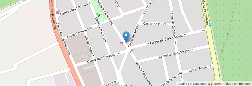 Mapa de ubicacion de El nostre café en スペイン, バレンシア州, València / Valencia, Safor, Xeraco.