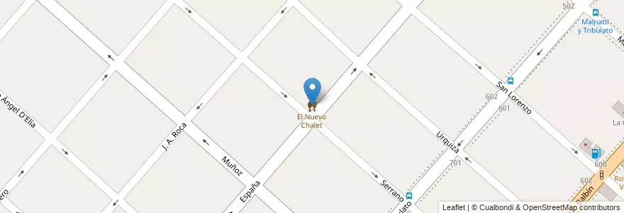 Mapa de ubicacion de El Nuevo Chalet en Arjantin, Buenos Aires, Partido De San Miguel, San Miguel.