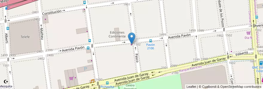 Mapa de ubicacion de El nuevo Gasómetro, San Cristobal en アルゼンチン, Ciudad Autónoma De Buenos Aires, Comuna 3, ブエノスアイレス.