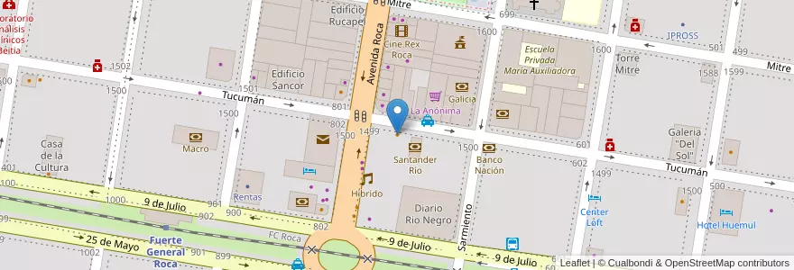 Mapa de ubicacion de El Nuevo Molino en Аргентина, Рио-Негро, Хенераль-Рока, Departamento General Roca, General Roca.