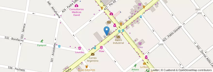 Mapa de ubicacion de El nuevo Santos Car's en الأرجنتين, بوينس آيرس, Partido De Tres De Febrero, Santos Lugares.