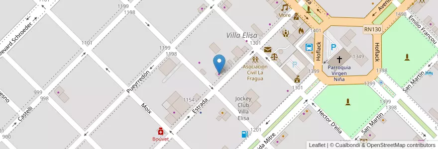 Mapa de ubicacion de El nuevo sol en 阿根廷, 恩特雷里奥斯省, Departamento Colón, Distrito Segundo, Villa Elisa, Villa Elisa.