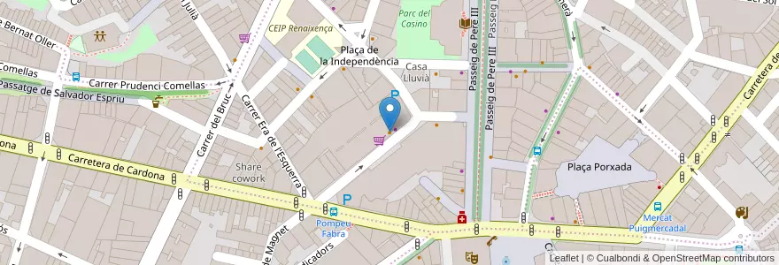 Mapa de ubicacion de El Pa Torrat en スペイン, カタルーニャ州, Barcelona, Bages, Manresa.