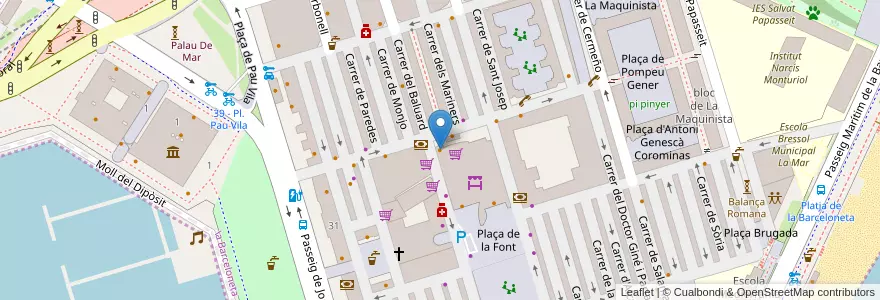 Mapa de ubicacion de El Paco en Испания, Каталония, Барселона, Барселонес, Барселона.