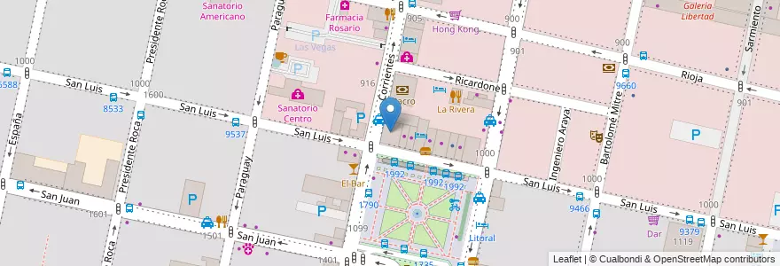 Mapa de ubicacion de El Palacio de la oportunidad en Argentine, Santa Fe, Departamento Rosario, Municipio De Rosario, Rosario.