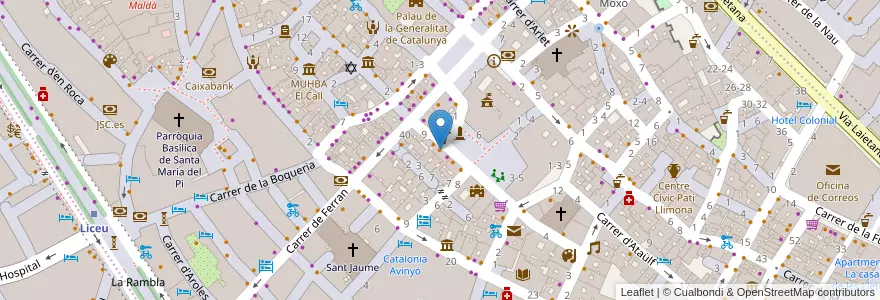 Mapa de ubicacion de El Paraigua en Spanien, Katalonien, Barcelona, Barcelonès, Barcelona.