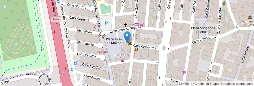 Mapa de ubicacion de El Parque en 스페인, Comunidad De Madrid, Comunidad De Madrid, Área Metropolitana De Madrid Y Corredor Del Henares, Getafe.