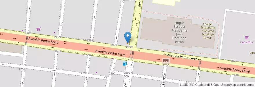 Mapa de ubicacion de El Parrillon en 아르헨티나, Corrientes, Departamento Capital, Corrientes, Corrientes.