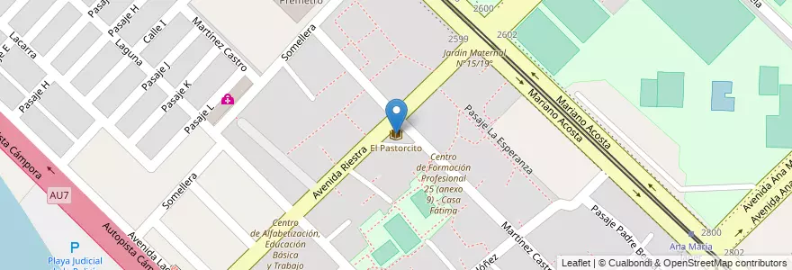 Mapa de ubicacion de El Pastorcito, Villa Soldati en Argentina, Ciudad Autónoma De Buenos Aires, Buenos Aires, Comuna 8.