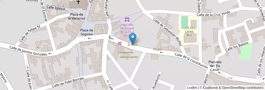 Mapa de ubicacion de El Patio en Испания, Мадрид, Мадрид, Comarca Sur, Navalcarnero.
