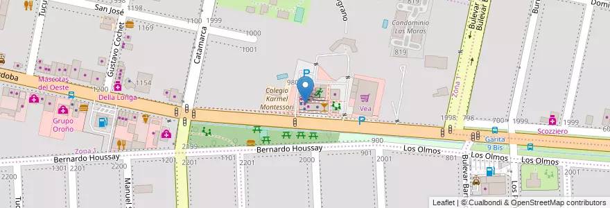 Mapa de ubicacion de El Patio en الأرجنتين, سانتا في, Departamento Rosario, Municipio De Funes, Funes.