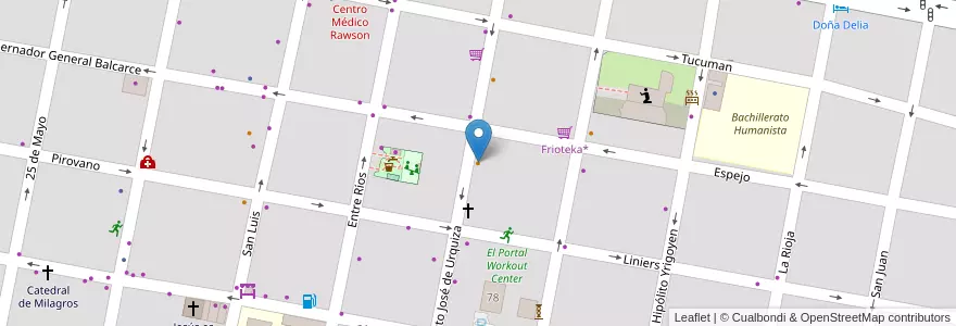 Mapa de ubicacion de El Patio en 阿根廷, 恩特雷里奥斯省, Departamento Concordia, Distrito Suburbios, Concordia, Concordia.