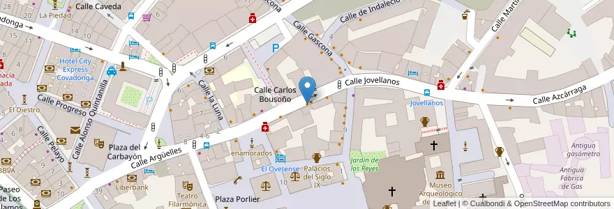 Mapa de ubicacion de el patio de los naranjos en Spanien, Asturien, Asturien, Oviedo.
