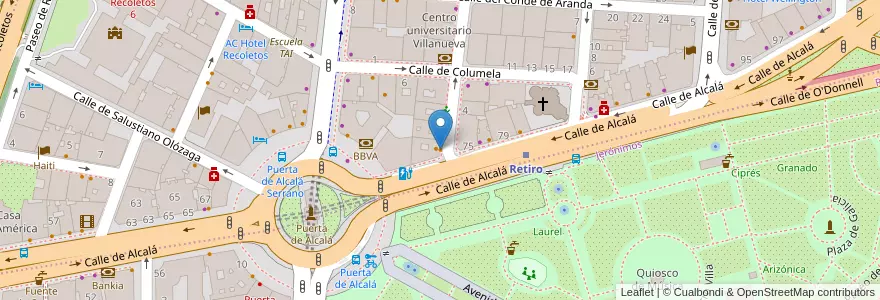 Mapa de ubicacion de El perro y la galleta en España, Comunidad De Madrid, Comunidad De Madrid, Área Metropolitana De Madrid Y Corredor Del Henares, Madrid.