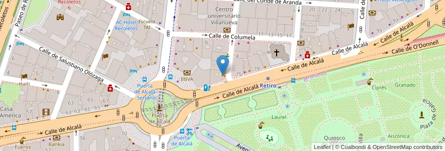 Mapa de ubicacion de El perro y la galleta en Spanien, Autonome Gemeinschaft Madrid, Autonome Gemeinschaft Madrid, Área Metropolitana De Madrid Y Corredor Del Henares, Madrid.