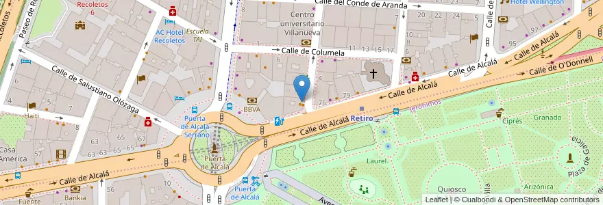 Mapa de ubicacion de El Perro y la Galleta en Испания, Мадрид, Мадрид, Área Metropolitana De Madrid Y Corredor Del Henares, Мадрид.