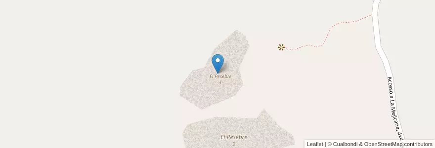 Mapa de ubicacion de El Pesebre 1 en Argentina, La Rioja, Departamento Famatina.