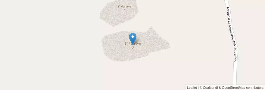 Mapa de ubicacion de El Pesebre 2 en アルゼンチン, ラ・リオハ州, Departamento Famatina.