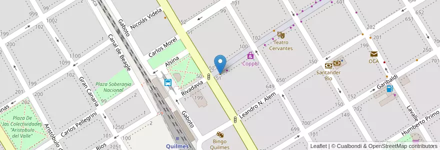 Mapa de ubicacion de El Piave en Arjantin, Buenos Aires, Partido De Quilmes, Quilmes.