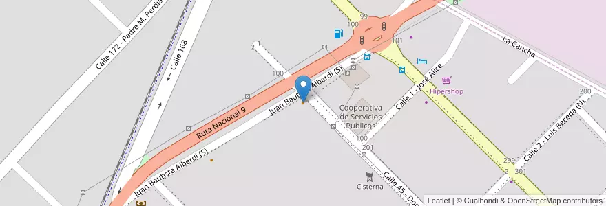 Mapa de ubicacion de El Pichi en Arjantin, Córdoba, Departamento Colón, Pedanía Cañas, Municipio De Colonia Caroya, Colonia Caroya.