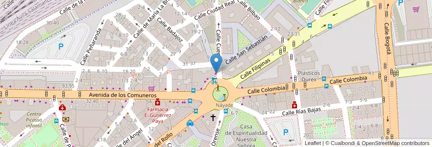 Mapa de ubicacion de El pilar en España, Castilla Y León, Salamanca, Campo De Salamanca, Salamanca.