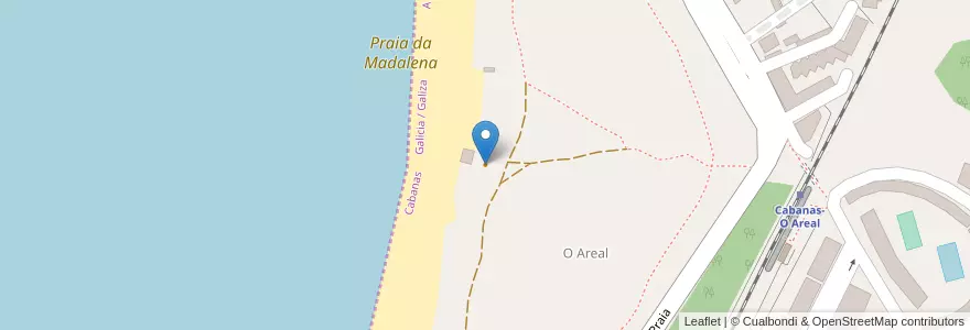 Mapa de ubicacion de El Pinar en スペイン, ガリシア州, A Coruña, O Eume, Cabanas.