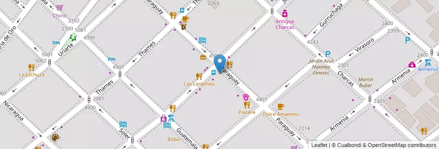 Mapa de ubicacion de El Pingüino de Palermo, Palermo en Argentinien, Ciudad Autónoma De Buenos Aires, Buenos Aires, Comuna 14.