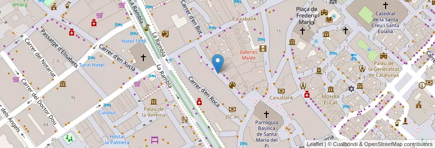 Mapa de ubicacion de El Pintxo de Petritxol en اسپانیا, Catalunya, Barcelona, Barcelonès, Barcelona.