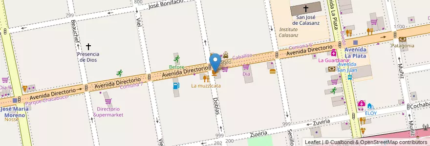 Mapa de ubicacion de El Podio, Parque Chacabuco en 阿根廷, Ciudad Autónoma De Buenos Aires, 布宜诺斯艾利斯.