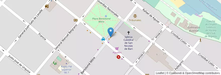 Mapa de ubicacion de El Poeta en Argentina, Buenos Aires, Partido De San Nicolás, San Nicolás De Los Arroyos.