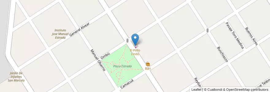 Mapa de ubicacion de El Pollo Lindo en Arjantin, Buenos Aires, Partido De Tigre, Don Torcuato.