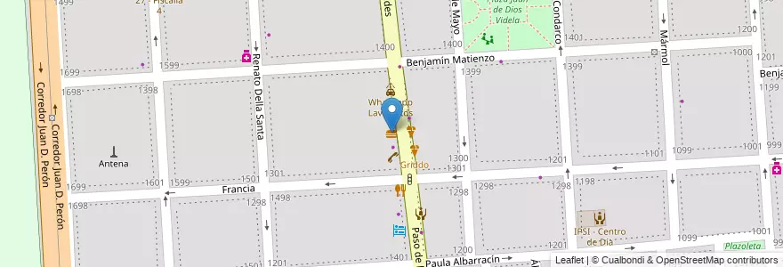 Mapa de ubicacion de El Pollo Loco en Arjantin, Şili, Mendoza, Godoy Cruz, Departamento Godoy Cruz, Distrito Ciudad De Godoy Cruz.
